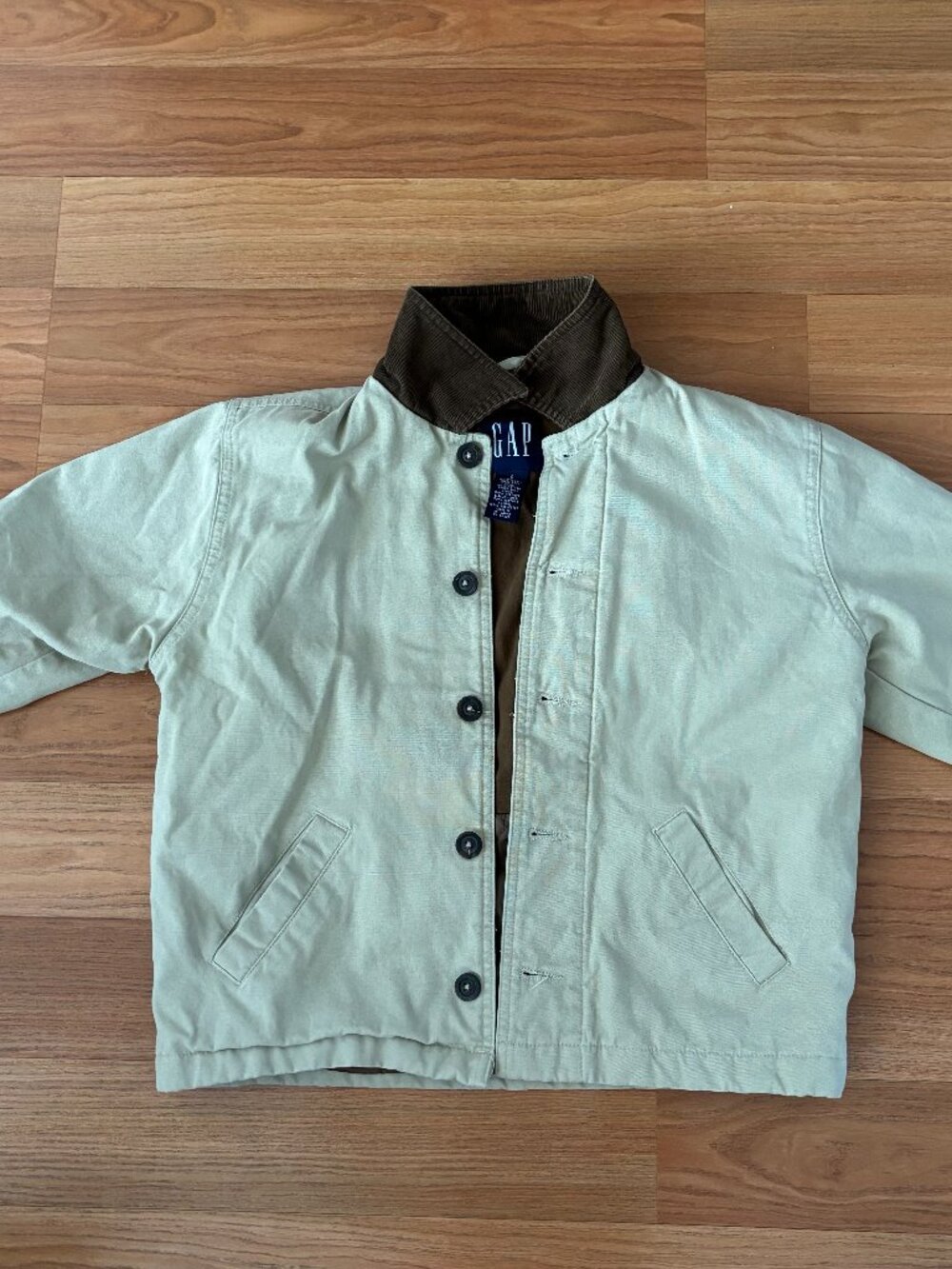 Gap Boys Tan Button Jacket : Boys Small (7-8)
